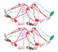 RORPOIR 30 Gomas Elásticas Navideñas Pelo para Niñas, Suaves Tirar, Diseño de Papá Noel, Muñeco de Nieve y Árbol, Ideales para Salidas y Escuela