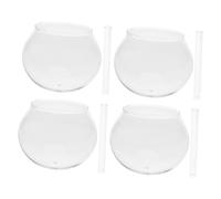 RORPOIR 4 Juegos Kit Campanas de Viento Japonesas de Vidrio Transparente con y Tubos para Jardín Balcón Patio y Decoración Exterior Manualidades DIY para Expresión Artística