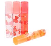 RORPOIR 4 Piezas Brillo de Labios Transparente Sabor a Frutas, Hidratante y Adecuado para Labios Secos, en Envase Plástico, Adecuado Evento y Niñas Varios estilos