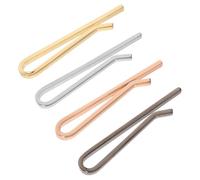 RORPOIR 4 Piezas Clip de Corbata para Hombre Minimalista de Cobre 5.20x0.90x0.30 Cm que Sujeta Corbatas Estrechas y Evita Deslizamientos Adecuado para Reuniones de Negocios