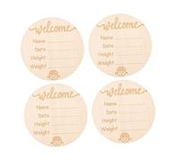 RORPOIR 4piezas Letrero De Madera Para De De Cartel Para Bebés Para Sesiones De El Hospital y Recuerdos De Crecimiento