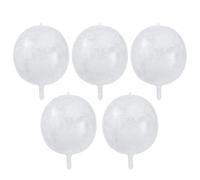 RORPOIR 5 Globos de Aluminio Material Resistente Blanco en Forma de Copo de Nieve y Tamaño 22 Pulgadas para Decoración de Fiestas y Cumpleaños