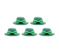 RORPOIR 5 Piezas Mini Sombreros Verdes para Botellas, Decoración San | EVA Cepillado, Ligero y Clásico, para Foto y Barra, Toque Festivo