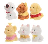 RORPOIR 6 Piezas Figura Decorativa Estanterías para Adecuado para Estanterías y Mesas de Noche como Mesas de Noche Obsequio de Resina Diseño de Cachorro Adorable Adecuado como Obsequio y
