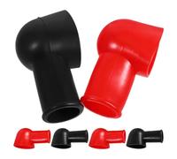 RORPOIR 6 Piezas Protectores de Bornes de Batería, Tapas para Terminales de Batería de Automóvil, Silicona, Aislamiento contra Humedad y Corrosión, Negras y Rojas, para Coche y Moto