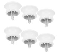 RORPOIR 6 Piezas Remates para Barra de Cortina con Tornillo Tapas Decorativas Blancas para Varillas de Pulg Diseño de Fijación Rápida para Decoración y Protección