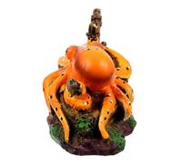 RORPOIR Acrylic Octopus Aquarium Decoration Realistic Resin Ornament For Betta Fish Tank Lightweight and Safe Aquatic Accessory For Home and Office Use