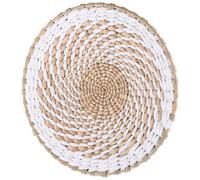 RORPOIR Adorno Colgante de Pared Tejido de Paja Bohemio Arte Mural Rústico Decorativo Diámetro 25 CM Mediano Decoración para Dormitorio y Hogar Cesta Decorativa Artesanal