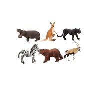 RORPOIR Adorno De Animales Salvajes Decoración De Modelo De Animal 6 Figuras Realistas