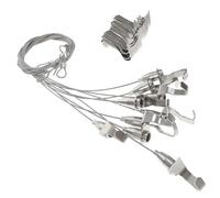 RORPOIR Alambre de Acero Inoxidable para Colgar Cuadros Ajustable, 10 Tiras Resistentes de 30kg, Fácil Instalación para Galerías y Obras de Arte
