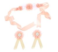 RORPOIR Banda y Broche para Embarazada con Diseño Floral Color Nieve Fácil de Ajustar para Sesión de Fotos de Embarazo Shower y Anuncio de Accesorio Decorativo Elegante para Futuras Mamás