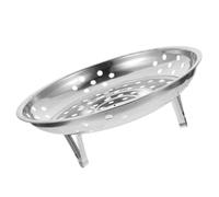 RORPOIR Bandeja de Vapor Redonda de Acero Inoxidable para Cocina, Plato Profundo Compacto para Cocinar al Vapor Rápido, Adecuado para Pescado y Maíz