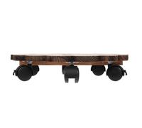 RORPOIR Bandeja para Macetas de Madera Móvil Ruedas y Freno | Soporte para Maceta en Salón y Decoración, Firme, Gran Capacidad, Base Extraíble, Uso Interior