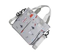 RORPOIR Bolsa Para Cochecito De Gran Capacidad Para Mamás Organizador De Bolsa De Maternidad De Nylon Resistente Al Agua Correa Hombro Adecuado Para Viajes y Uso Diario Color Gris