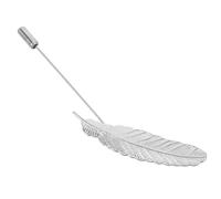 RORPOIR Broche de Cuello y Pin de Solapa de Aleación de Zinc para Hombre, Accesorio Plateado Diseño Hoja para Camisa y Traje, Adecuado para Reuniones de Negocios y Ocasiones Formales