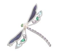 RORPOIR Broche Libélula de Cristal con Rhinestones Alfiler Ligero para Ropa y Bufandas Pin Elegante para Solapas y Prendas Femeninas