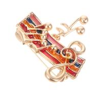 RORPOIR Broche Metálico para Mujer Diseño Arcoíris y Nota Musical Alfiler de Solapa Resistente para Ropa Bufandas y Chales Accesorio Decorativo para Cumpleaños y Uso Diario