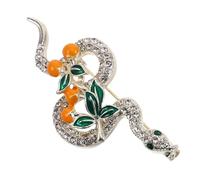RORPOIR Broche Serpiente Compacto con Adornos de Pin Decorativo para Disfraz y Ropa Elegante Broche Zodiacal Chino Simbólico de Sabiduría y Buena Fortuna