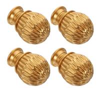RORPOIR Cabezal Decorativo Accesorio Práctico y Elegante 4 Piezas para Barra de Cortina Romana Dorado de PP o Obsequio de Inauguración para Decoración en Oficina