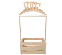 RORPOIR Caja de Madera para Ropa de Ñiño con Asas Ergonómicas, Perchero para Pequeños y Organizador Colgante para Dormitorio Infantil, Adecuado para Guardar Juguetes y Accesorios,