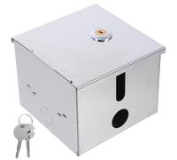 RORPOIR Caja Eléctrica Resistente Prueba de Agua de Acero Inoxidable para Exteriores con Cerradura, Protector de Enchufes para Uso Comercial Calle