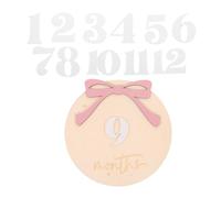 RORPOIR Calendario Para Recién Nacidos De Madera Mensuales Señal De Crecimiento Accesorios Para Sesión De Fotos Documentar El Primer Año