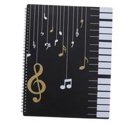RORPOIR Carpeta para Partituras de Música A4 20 Hojas, Material Pp Resistente y Anillas Portátiles, Adecuado para Organizar Documentos y Partituras en Casa o Escuela