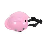 RORPOIR Casco Protector Ajustable para Perros Pequeños de Plástico Rosa, Gorra Multifuncional para Paseos en Patinete y Disfraces de Mascotas con Correa Barbilla