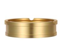 RORPOIR Cenicero De Latón Vintage Redondo para Mesa Escritorio Elegante Soporte para Colillas con Acabado Dorado Cepillado Práctico y Compacto para Hogar Oficina Decoración