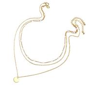 RORPOIR Collar de Capas Ajustable para Mujer con Cadena Dorada y Perlas Joyería Segura de Aleación para Diario Fiesta y Regalo Día Madre