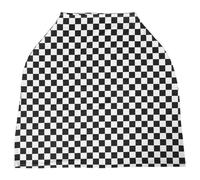 RORPOIR Cubierta para Cochecito de Niña con Protector Solar Transpirable y Cortaviento de Poliéster Negra con Estampado Clásico Cuadros Accesorio Resistente Manchas para Paseos