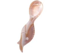 RORPOIR Cucharas de Concha en Forma de Pez para Postres y Caviar, Color Rosa, Pulidas y Fáciles de Usar, Ideales para Cocina y Comedor