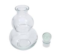 RORPOIR Decantador de Vidrio Transparente y Tapón Redondo Hermético con Forma de Calabaza Capacidad 270ml Diseño Artístico y Elegante Adecuado para Uso en Casa o Bar