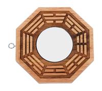 RORPOIR Espejo Bagua de Madera Tradicional China para Puertas y Balcón, Protección Feng Shui, Fácil Instalación, Amuleto de Buena Suerte y Prosperidad