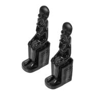 RORPOIR Figura Decorativa y Elementos Únicos del Antiguo Egipto Acabado Delicado de Esfinge Egipcia de Resina Negra 2 Piezas para Rituales Mágicos y Decoración de Escritorio