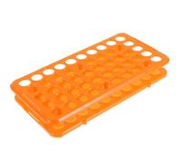 RORPOIR Gradilla para Tubos de Ensayo y Centrifuga Ranuras Resistente Bajas Temperaturas Soporte de Laboratorio con Base de Silicona Naranja