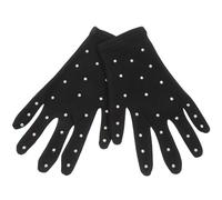 RORPOIR Guantes de Patinaje Artístico para Mujer y Niña, 1 Par, Negros, Elastic Fiber, Stretchable, para Daily Outlook y Baile en Escenario