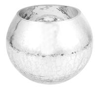 RORPOIR Jarrón de Cristal Electroplateado en Tonos Plateados para Adornos de Centros de Mesa en Oficinas y Ocasiones Obsequios Diseño Moderno y Forma Redonda