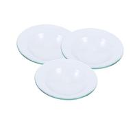RORPOIR Juego de 3 Platos Redondos de Vidrio Transparente para Calentador de Cera Bandejas Pequeñas de 10 CM para Aceites Esenciales Repuestos para Lámparas de Aromaterapia y Difusores