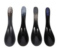 RORPOIR Juego de 4 Cucharas Soperas de Cerámica Ligera Superficie Lisa y Pulida, Estilo Simple y Delicado para Uso Diario en Cocina y Comedor Varios estilos