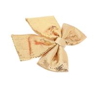 RORPOIR Lazo para Árbol de Navidad con Brillo Dorado Adorno Festivo Elegante y Seguro Decoración Creativa para Fiestas Navideñas y Regalos