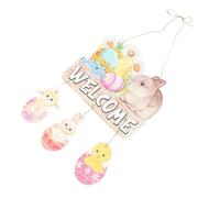 RORPOIR Letrero Colgante De Pascua para Decoración De Puerta Delantera Adorno De Fiesta De Cartel De Bienvenida para Celebraciones De Pascua Decoración Resistente para y