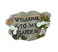 RORPOIR Letrero Colgante para Jardín Diseño de Pájaro, Placa de Resina Decorativa para Puerta de Exterior, Tamaño Pequeño, Decoración para Balcón y Patio, Resistente Intemperie