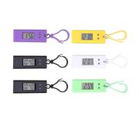 RORPOIR Llavero Reloj Electrónico Digital para Estudiantes, 6 Piezas Pequeño Reloj de Bolsillo Pantalla Grande, Material Duradero, Colgante para Mochila y Uso Diario Color Color Aleatorio