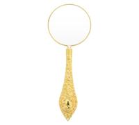 RORPOIR Lupa Aumentadora de Lectura Mango Metálico, Diseño Elegante Dorado, Vidrio Óptico Alto Aumento y Agarre Cómodo para Observación Diaria