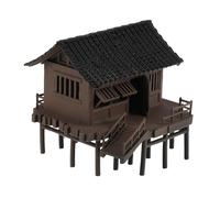 RORPOIR Miniatura de Pabellón Antiguo Resina para Decoración de Paisajes Acuarios y Terrarios Adorno para Peceras con Detalles Realistas de Arquitectura Tradicional Modelo