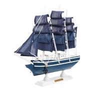 RORPOIR Modelo Barco de Madera Vintage 24 Cm para Decoración Náutica del Hogar y Oficina, Adorno Marinero Artesanal, Decoración Mesa Salón y Bar, Estilo Mediterráneo Varios Estilos