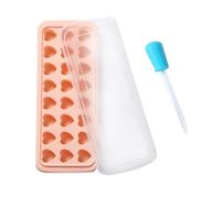 RORPOIR Molde de Silicona Flexible para Cubitos de Hielo con Forma de Corazón, con Tapa y Gotero, Adecuado para Hacer Chocolate y Bebidas Frías Color Aleatorio