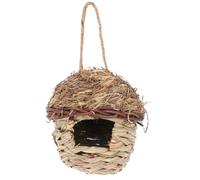 RORPOIR Nido de Pájaro de Paja Tejido a Mano Estilo Rústico y Sencillo Refugio Cálido y Protegido para Aves Adecuado para Decoración de Jardín Colgado en Ramas
