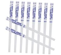 RORPOIR Palillos Chinos Reutilizables De Cerámica Azul y , 10 Pares, Diseño Resistente Antideslizante, Para Casa y Restaurante, Accesorios Multifunción Para Cena Diaria